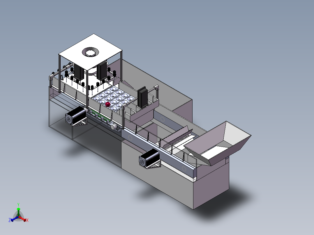 苹果去皮机正等轴测图