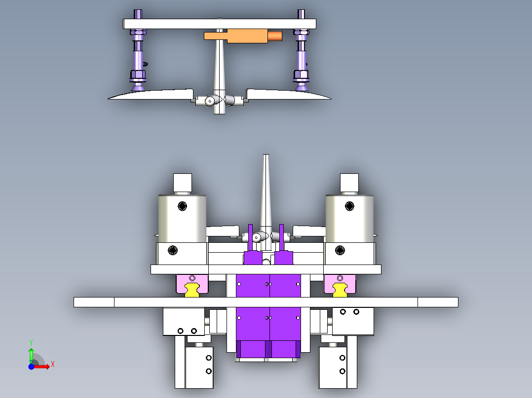 注塑产品剪胶口治具前视图