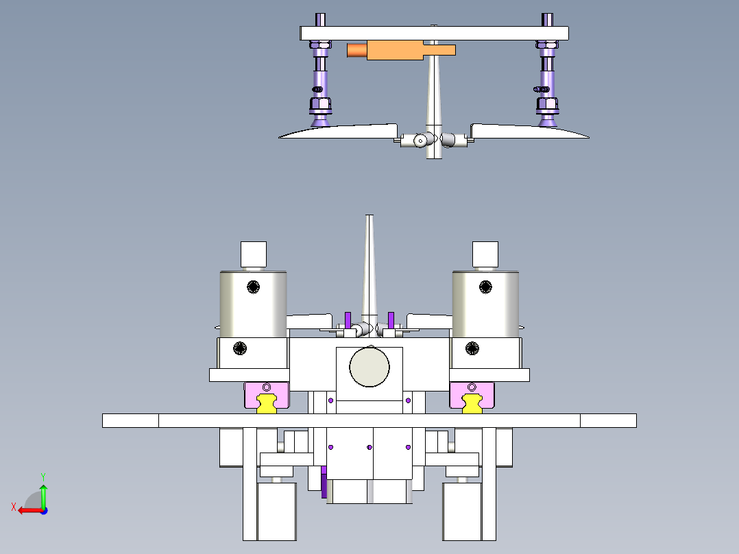 注塑产品剪胶口治具后视图