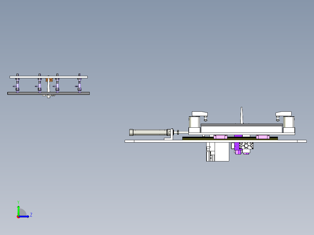 注塑产品剪胶口治具左视图