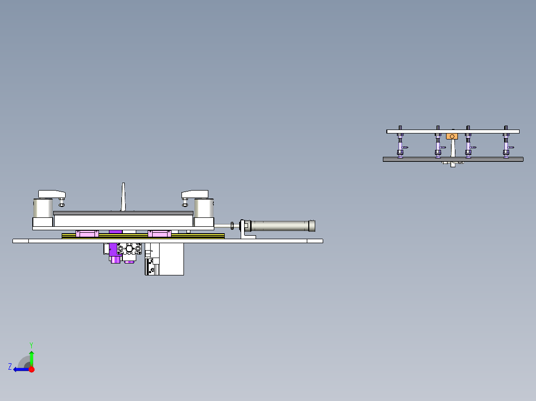 注塑产品剪胶口治具右视图