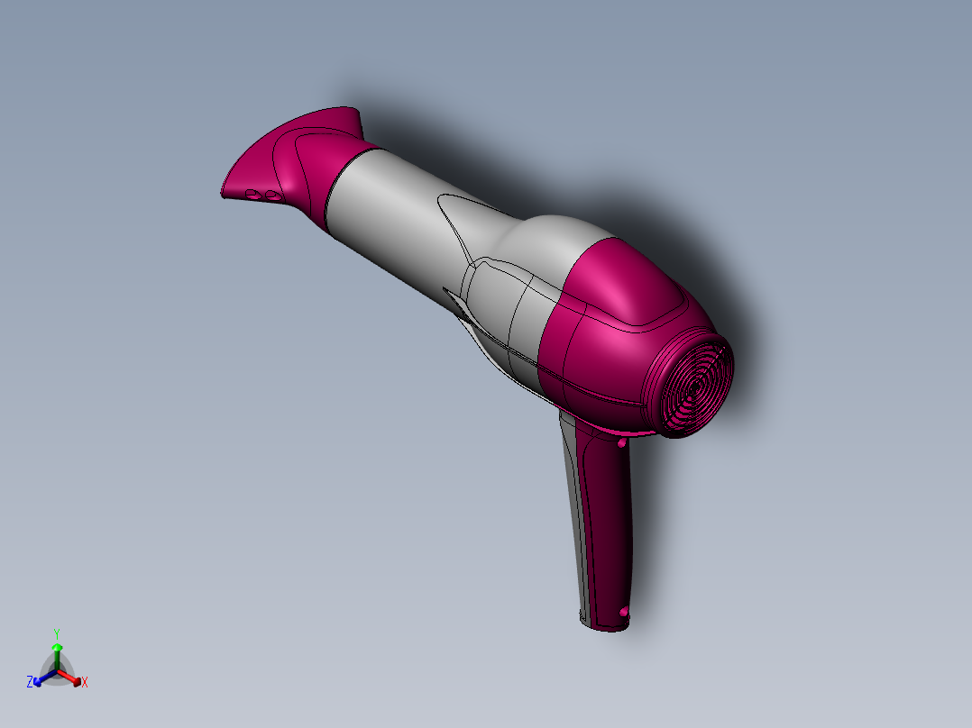 吹风机(22)正等轴测图