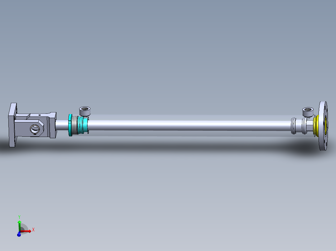 焊接式液压缸（带前安装法兰）50x30x600 mm