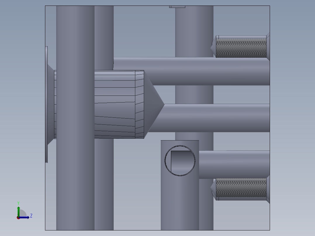 定制液压块 (1)左视图