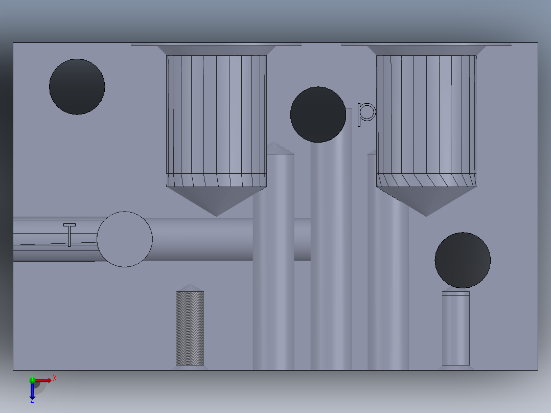 定制液压块 (1)俯视图