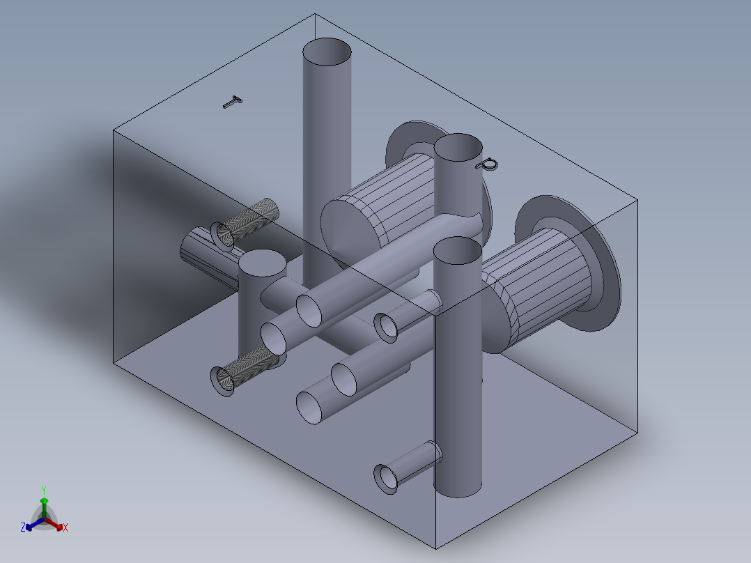 定制液压块 (1)正等轴测图