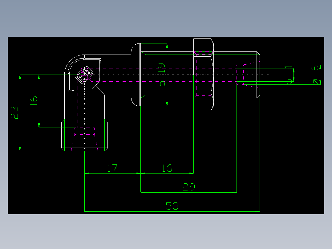 PARKER管接头EO Bulkhead elbow WSV06SOMD71(16)_front