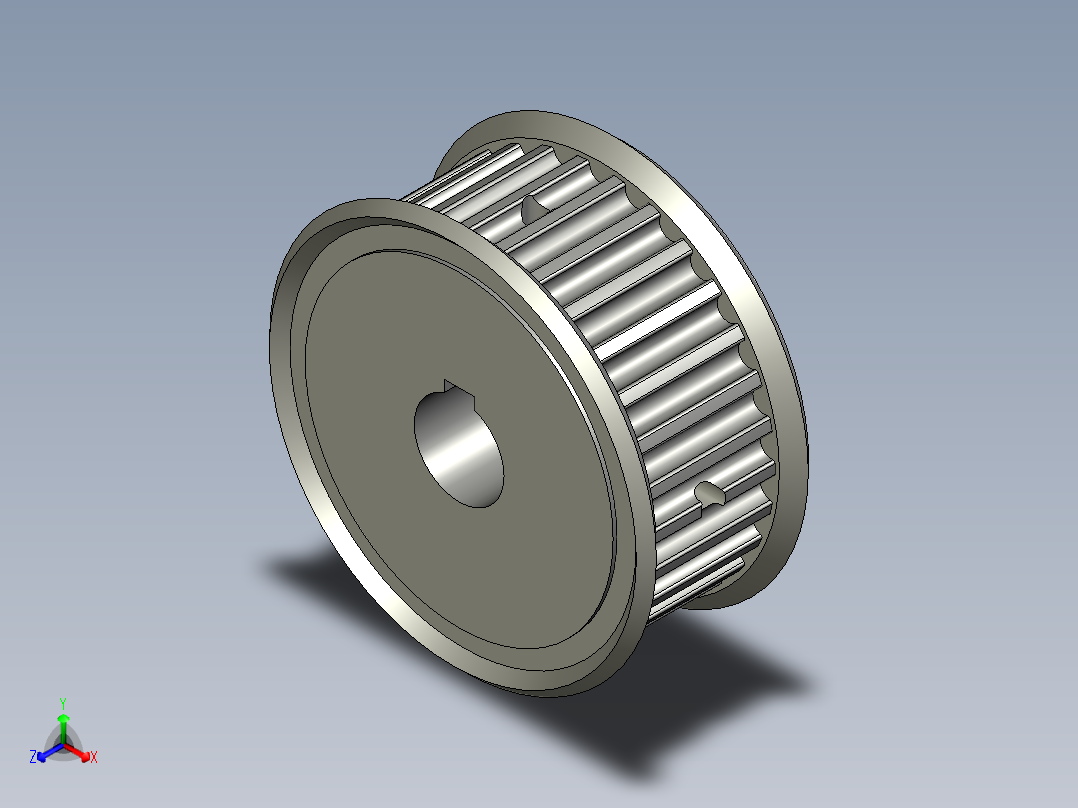 5M-15-30同步带轮正等轴测图