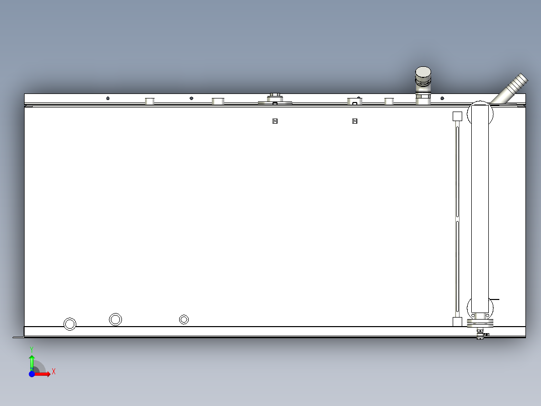 车载用柴油油箱总成前视图