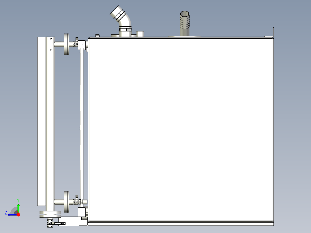车载用柴油油箱总成右视图