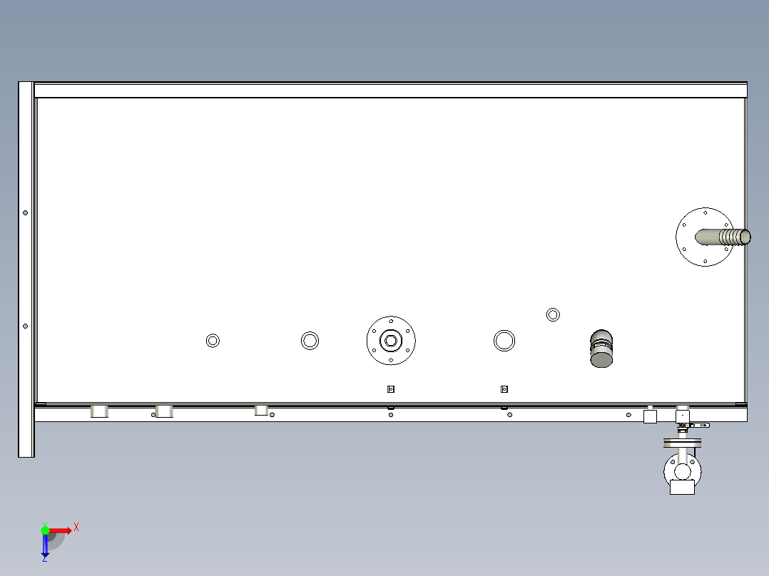 车载用柴油油箱总成俯视图