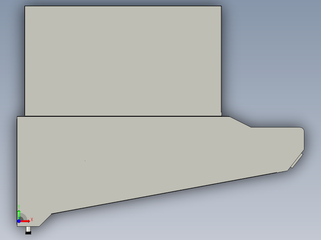 油烟分离带送风的一体式烟罩前视图