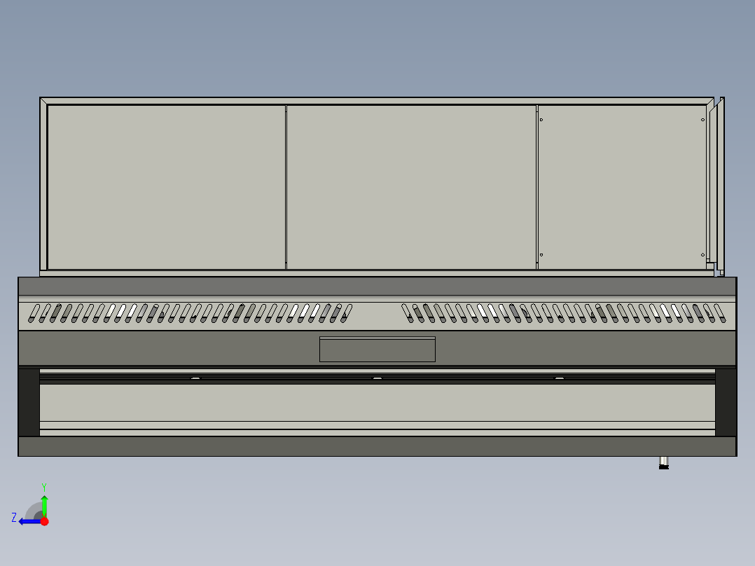 油烟分离带送风的一体式烟罩右视图