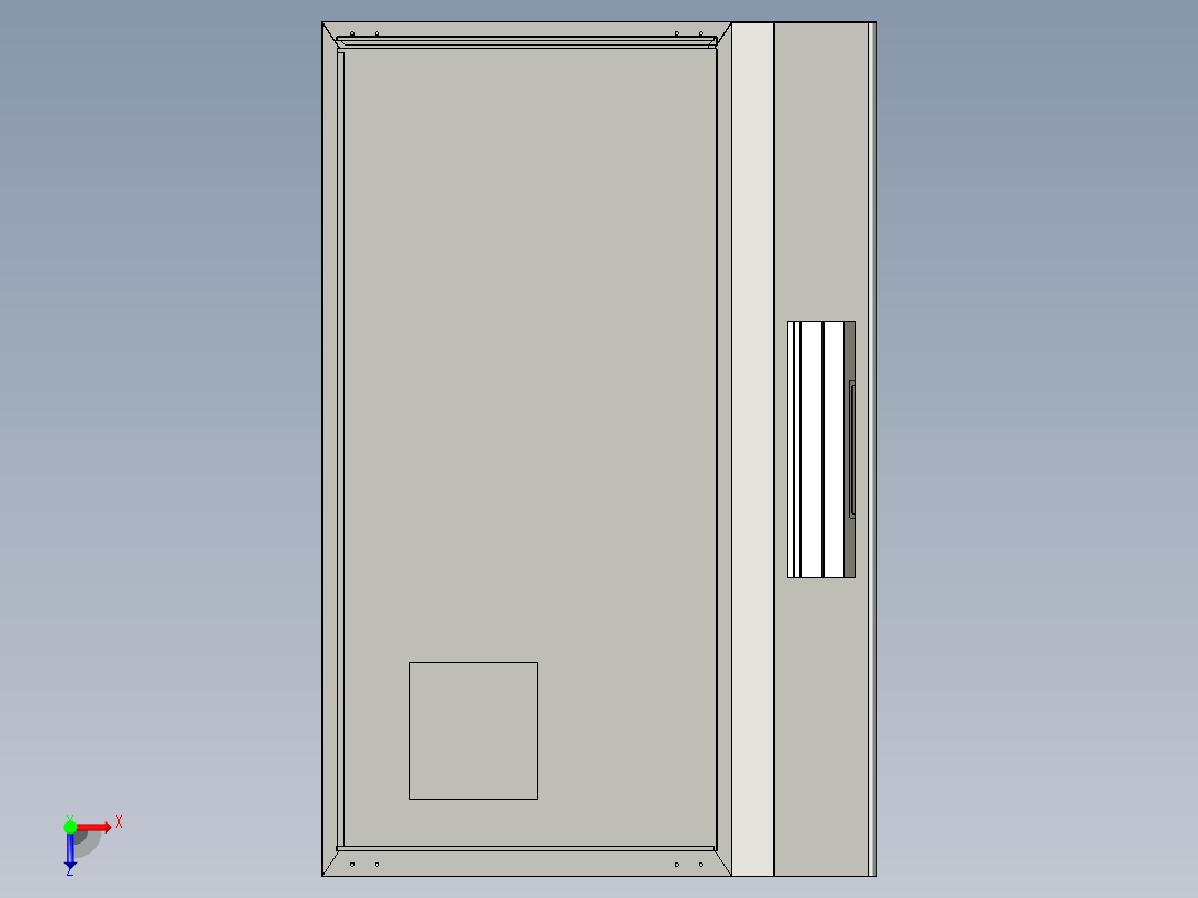 油烟分离带送风的一体式烟罩俯视图