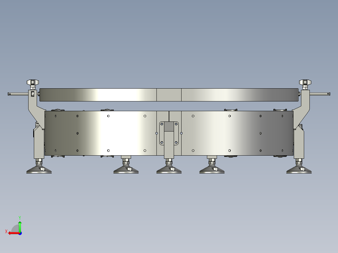 转弯输送线齿形链板环形线后视图