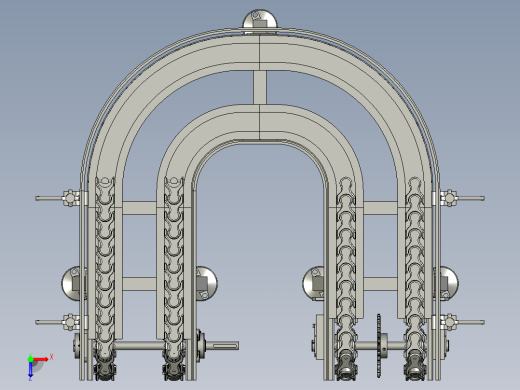 转弯输送线齿形链板环形线俯视缩略图