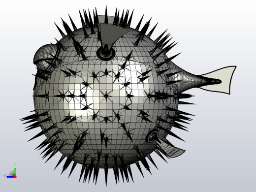 海洋生物鱼类Mister Puffy右视缩略图