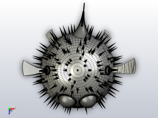 海洋生物鱼类Mister Puffy俯视缩略图