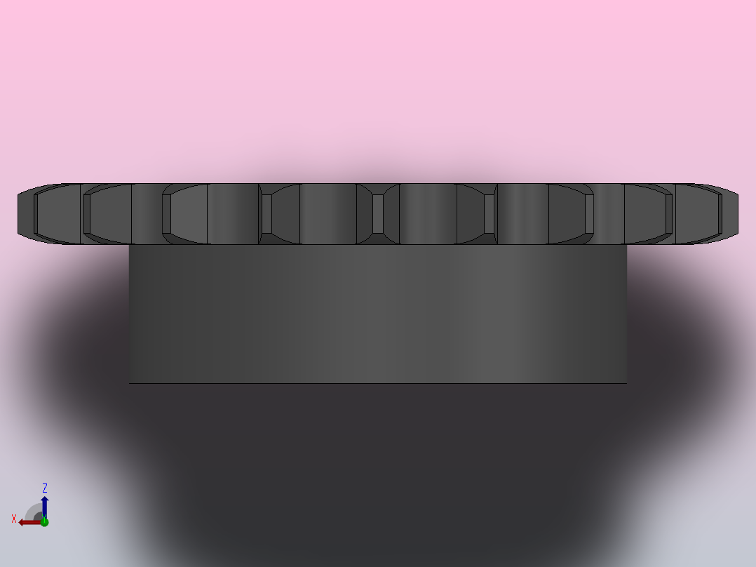 直孔链轮10B型_20-10B-1俯视图