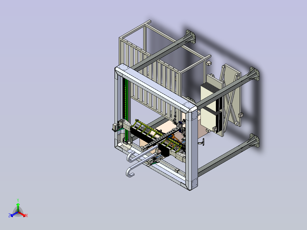 机械手托盘码垛机模型主视图