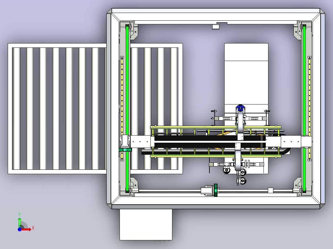 机械手托盘码垛机模型前视图