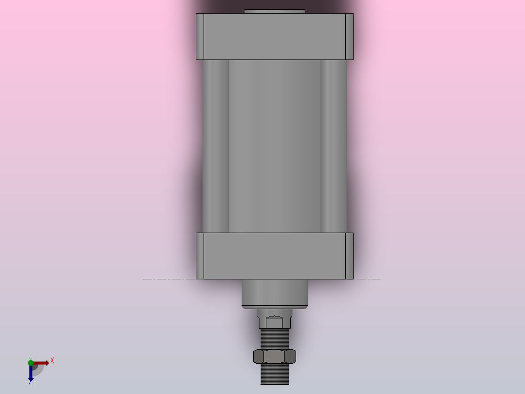 SU标准复动型气缸SU100×75-S--CS1U俯视图
