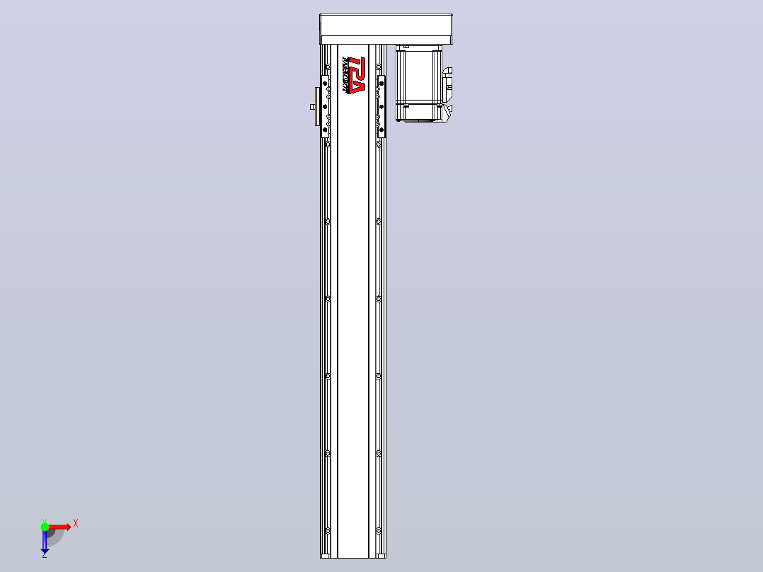 日规模组半封闭丝杆TPA-HNR-85D-1610-C-L500-ML-C-P20-N3俯视图