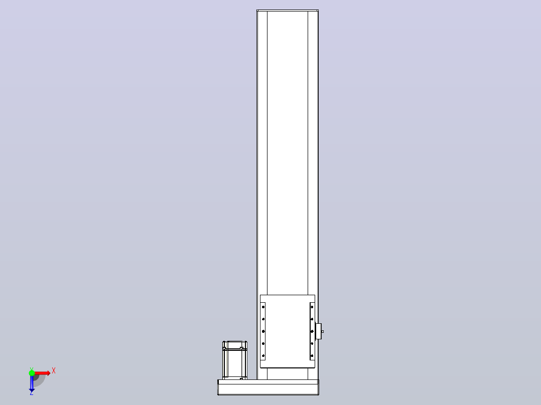 滚珠丝杠直线轴带导轨全封闭TPA-HCR-202D-2510C-L900-ML-Y-P75-N3俯视图