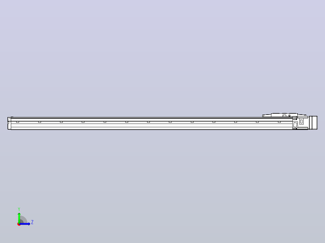 滚珠丝杠直线轴内置导轨TPA-GCR-120-1610C-L1150-MR-M40-N3左视图