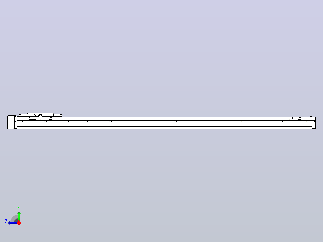 滚珠丝杠直线轴内置导轨TPA-GCR-120-1610C-L1150-MR-M40-N3右视图