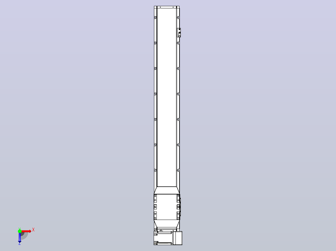 机器人皮带驱动直线轴TPA-GCB-150-P80-L1000-RU-M75-N3俯视图