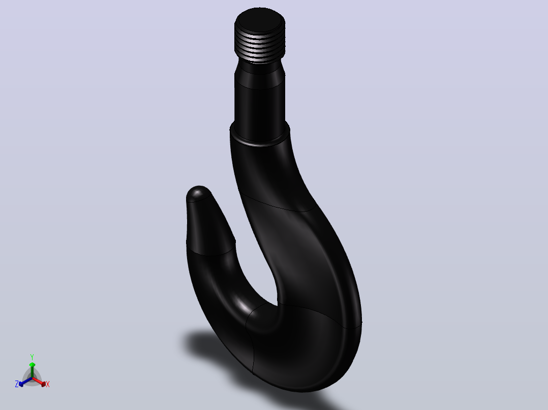 吊钩3d模型图纸主视图
