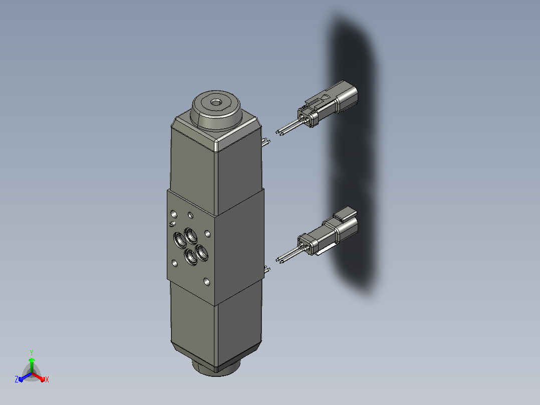 伊顿液压元件dg4v-3-c-kup6d2-60-dc-rock正等轴测图