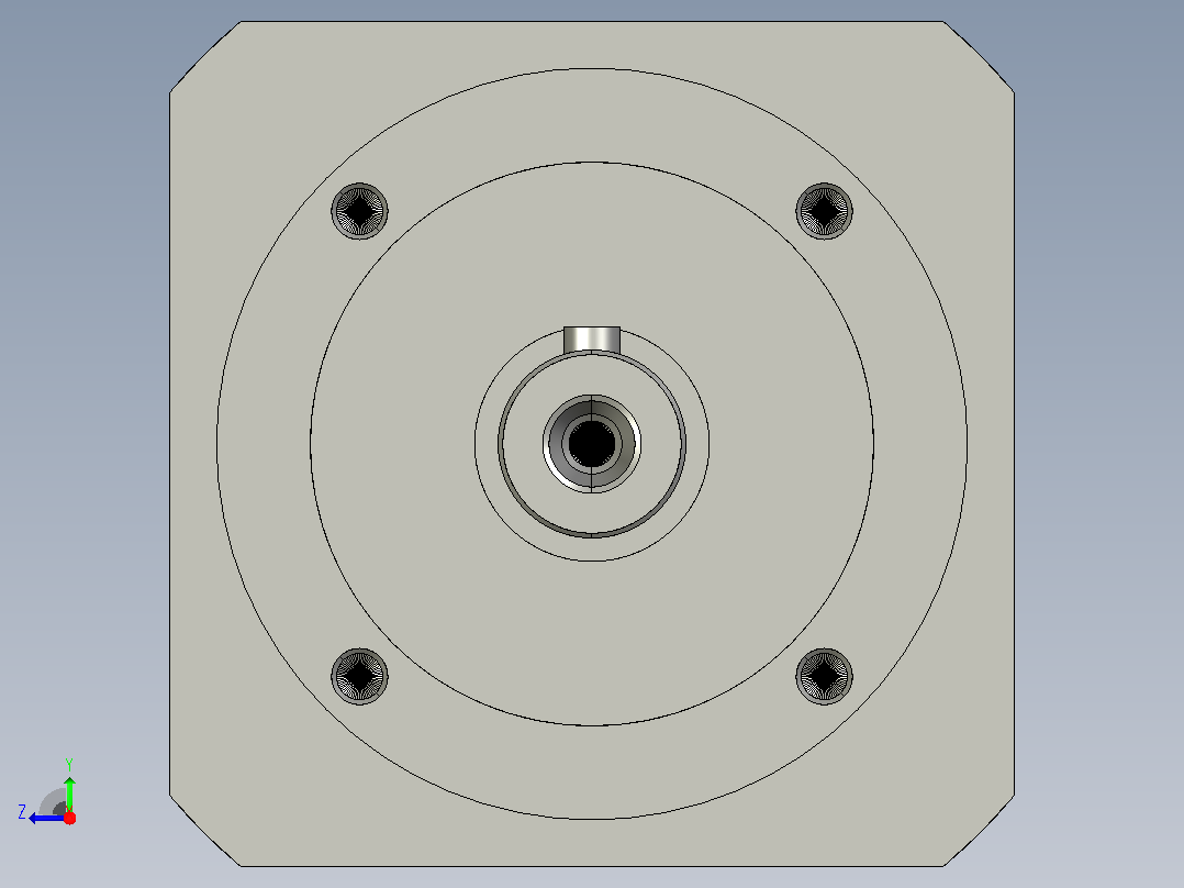 间隙减速器gearbox_gbx080016k_gbk_080_070_3_f右视图