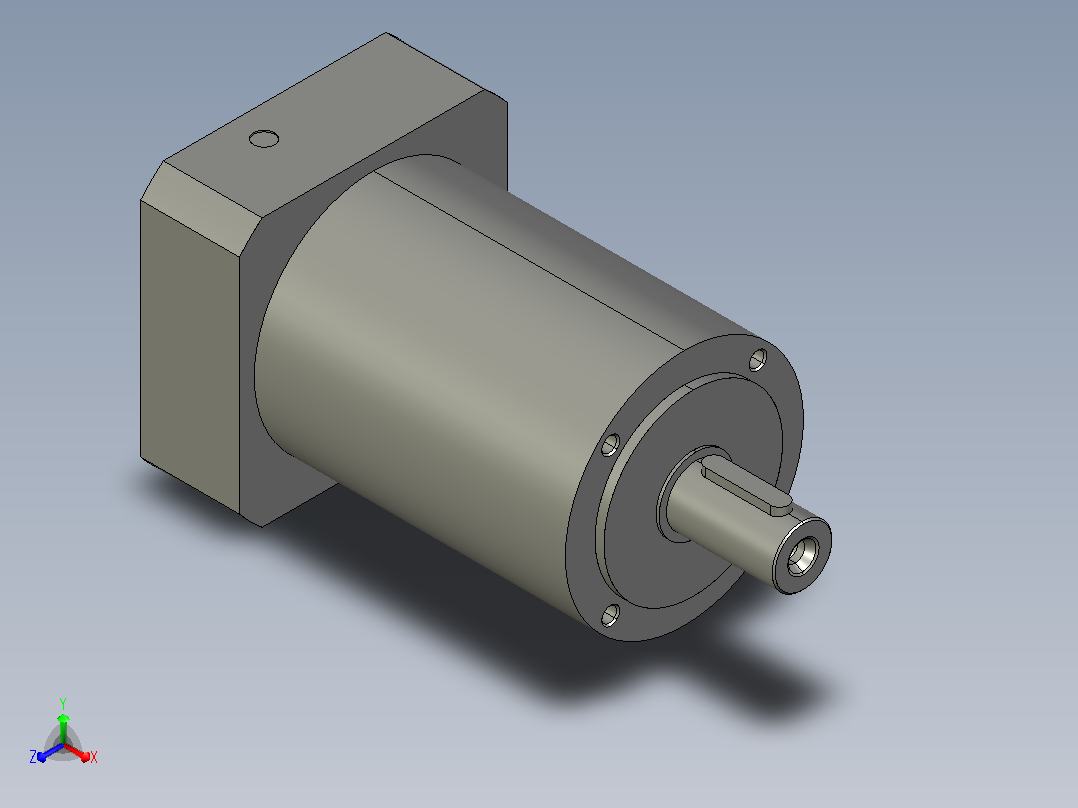 间隙减速器gearbox_gbx080016k_gbk_080_070_3_f正等轴测图
