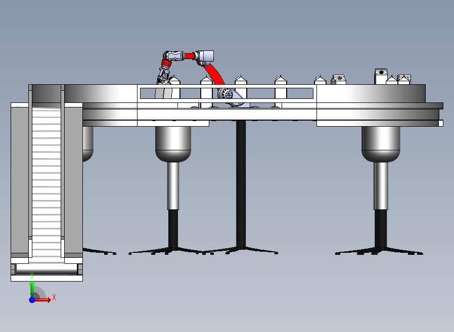 牛奶生产线 前视图