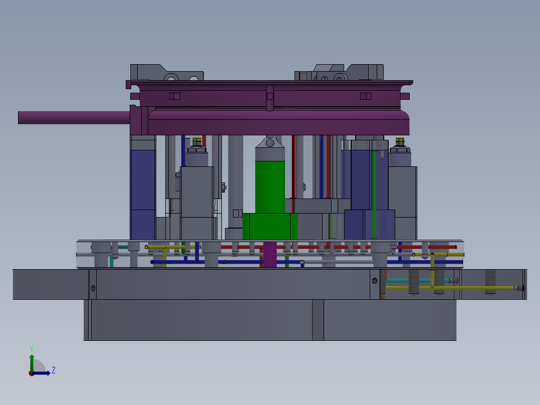 飞轮壳液压工装夹具左视图