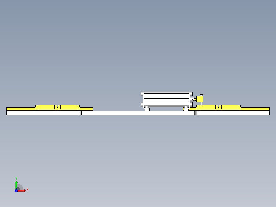 托盘定心机构前视图