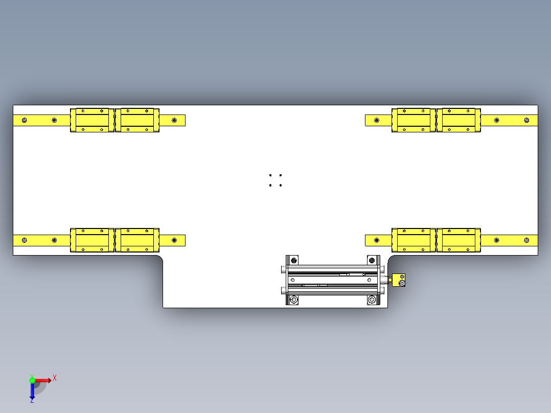 托盘定心机构俯视图
