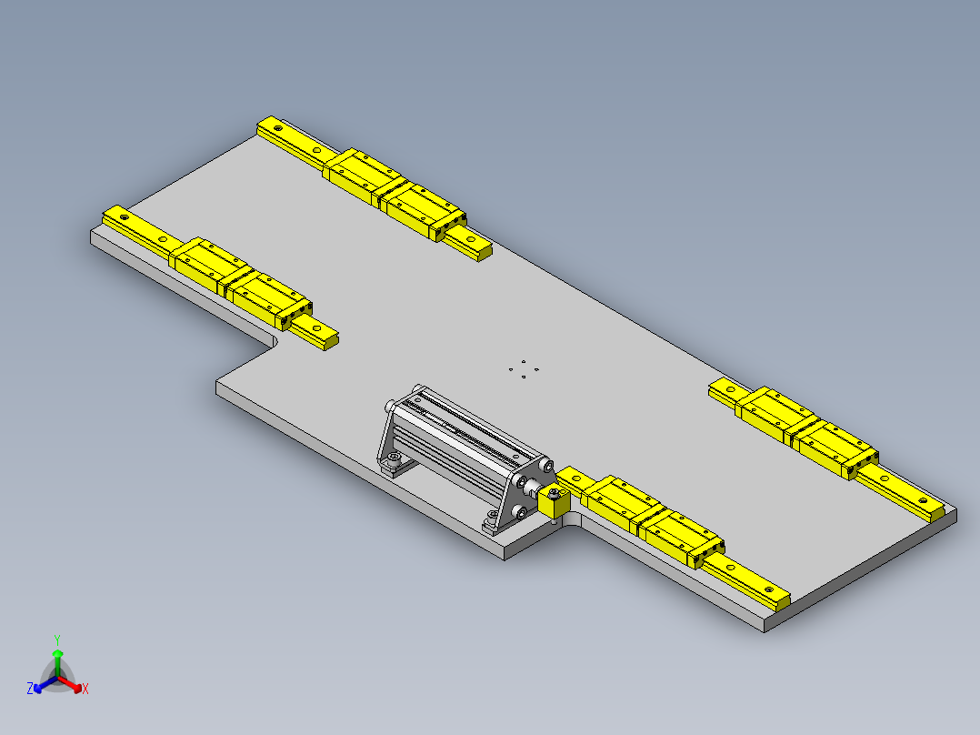 托盘定心机构正等轴测图