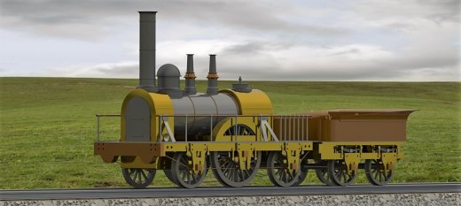 Locomotora蒸汽机车模型3D图纸 Solidworks设计 附平面图缩略图