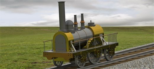 Locomotora蒸汽机车模型3D图纸 Solidworks设计 附平面图缩略图