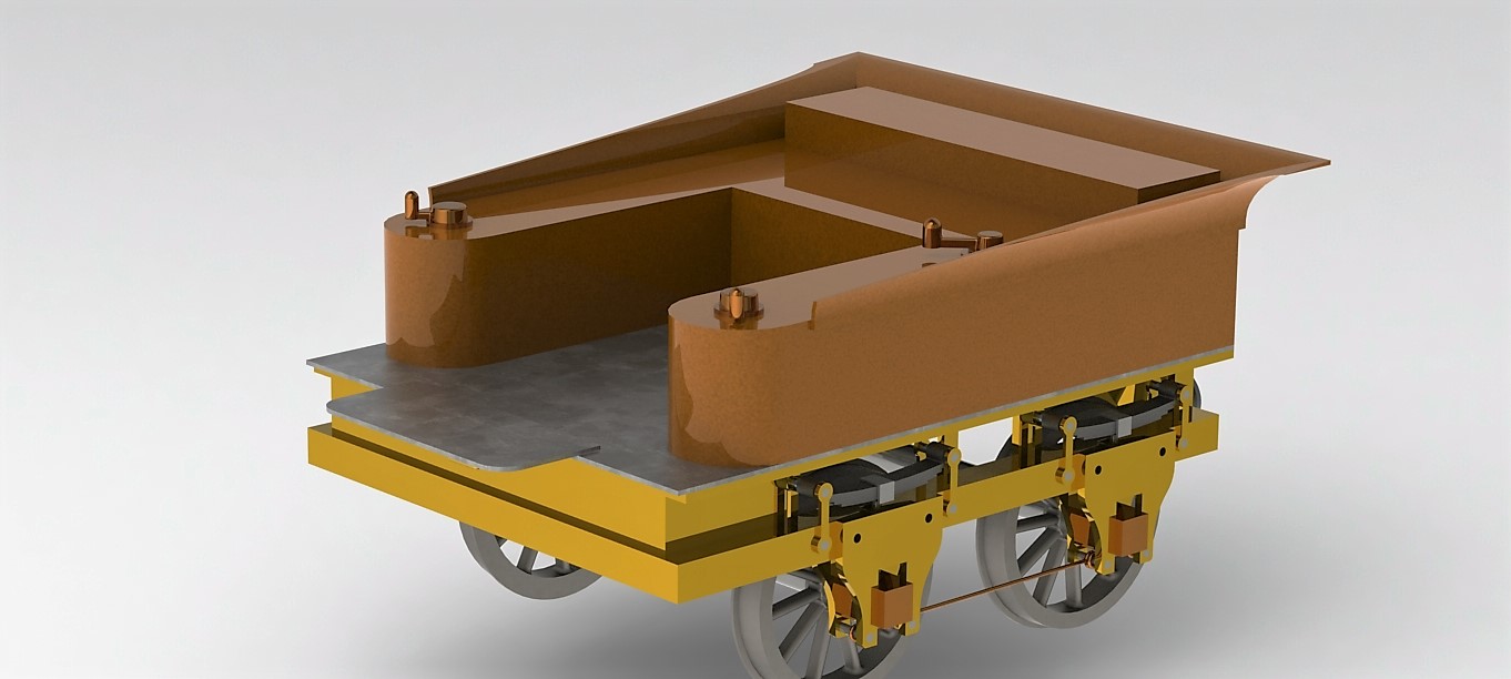 Locomotora蒸汽机车模型3D图纸 Solidworks设计 附平面图