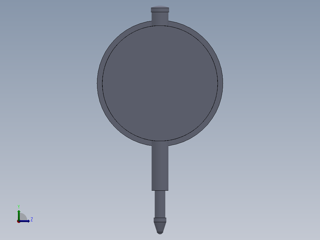 内径千分表头左视图