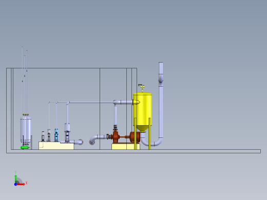 solidworks 水表校验装置的泵系统前视缩略图