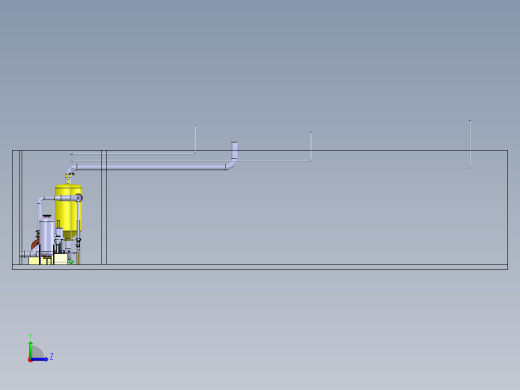 solidworks 水表校验装置的泵系统左视缩略图