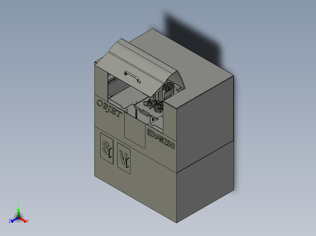 2_3D打印机2正等轴测图