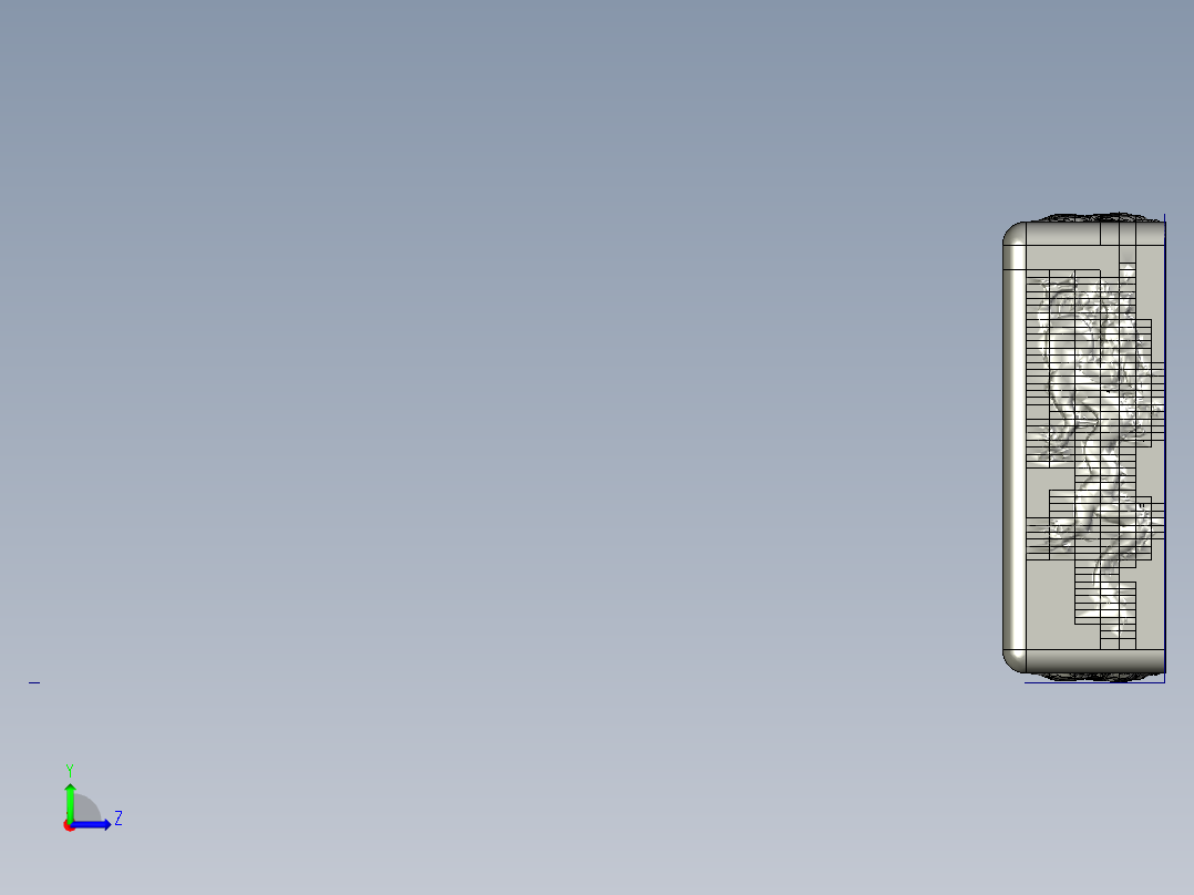 龙烟灰缸左视图