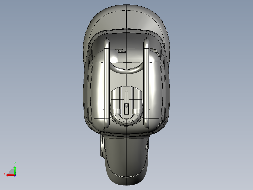切割锯外形结构后视图