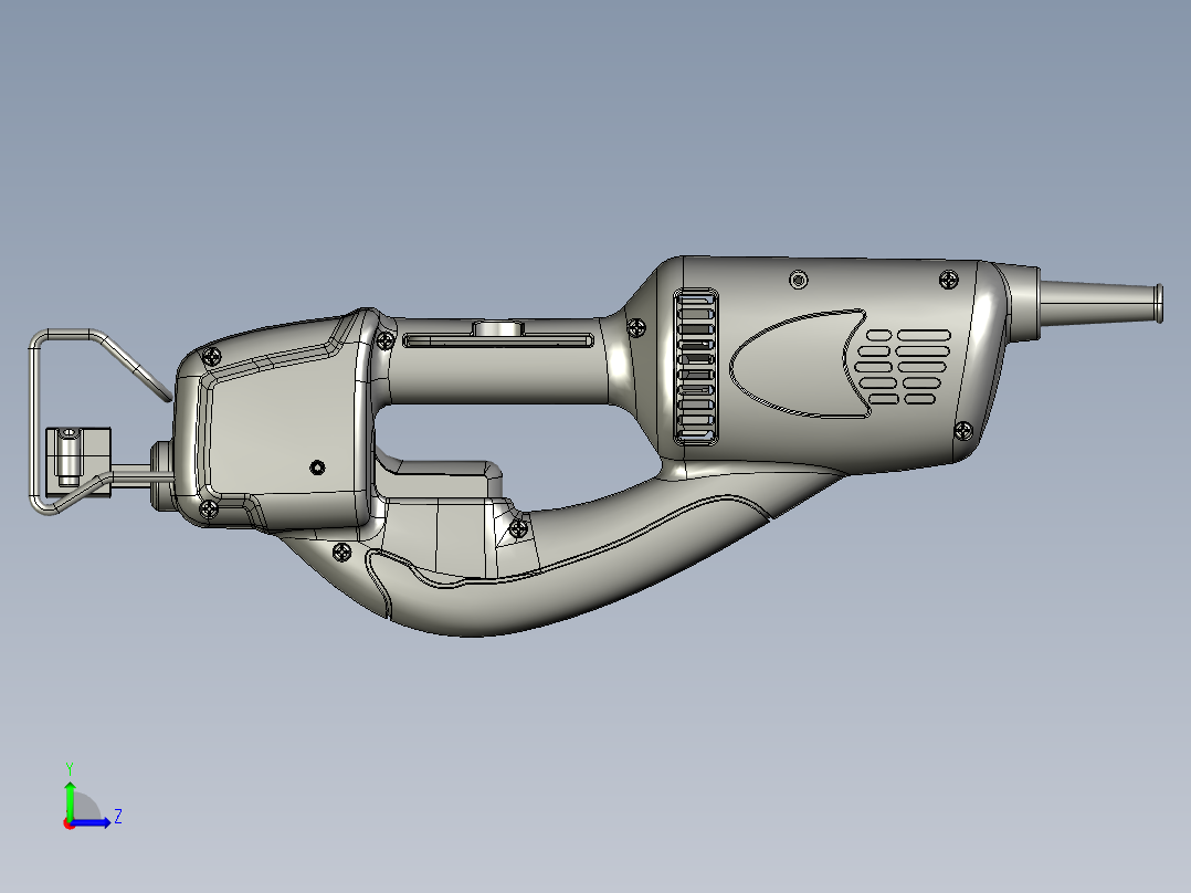 切割锯外形结构左视图